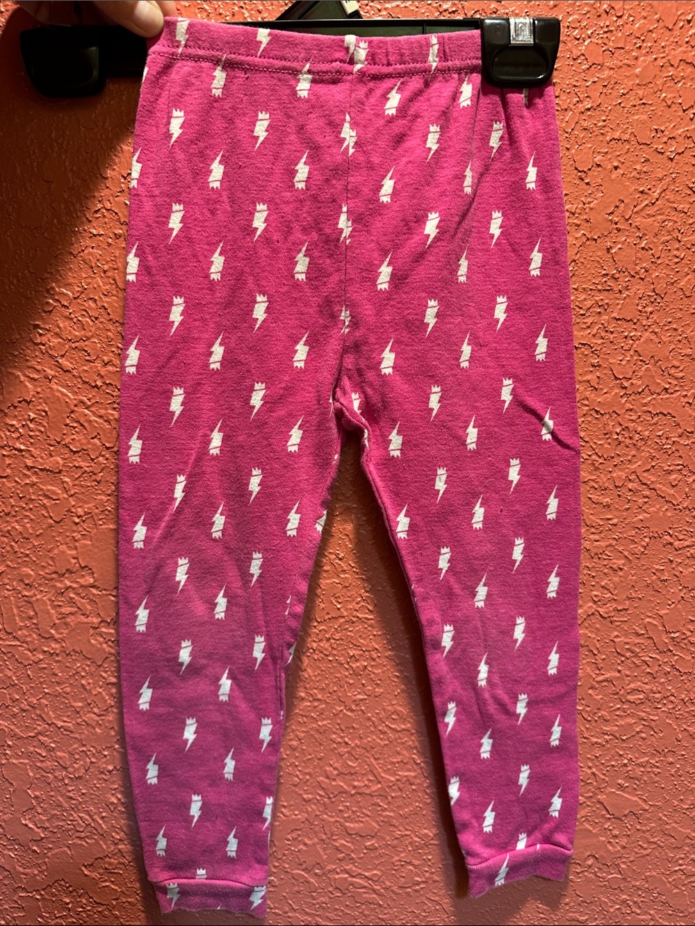 Pink Lightning Bolt Kids Leggings